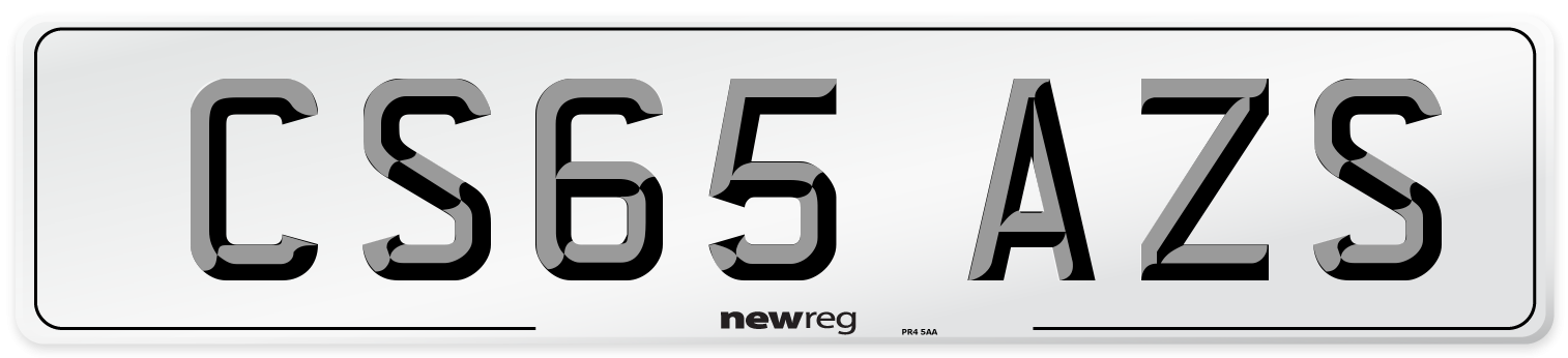 CS65 AZS Number Plate from New Reg